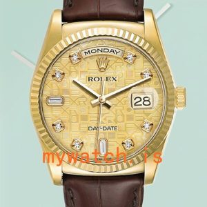 Rolex Day-Date M118138-0087 Mens 36mm Automatic Champagne Jubilee Dial: Genuine vs. Replica