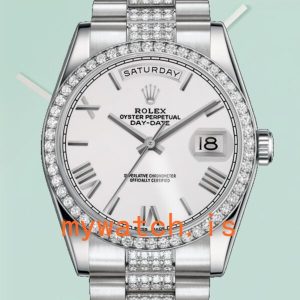 Rolex Day-Date 118346 36mm Men’s Silver-tone Diamond Bezel: A Symbol of Prestige and Elegance