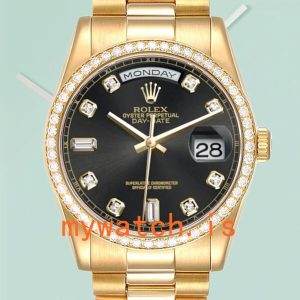 Rolex Day-Date M118348-0096 Mens 36mm Black Dial: Genuine vs. Replica