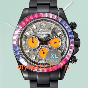 Rolex Daytona Mens DIW 40mm Black-tone: Luxury Meets Affordability